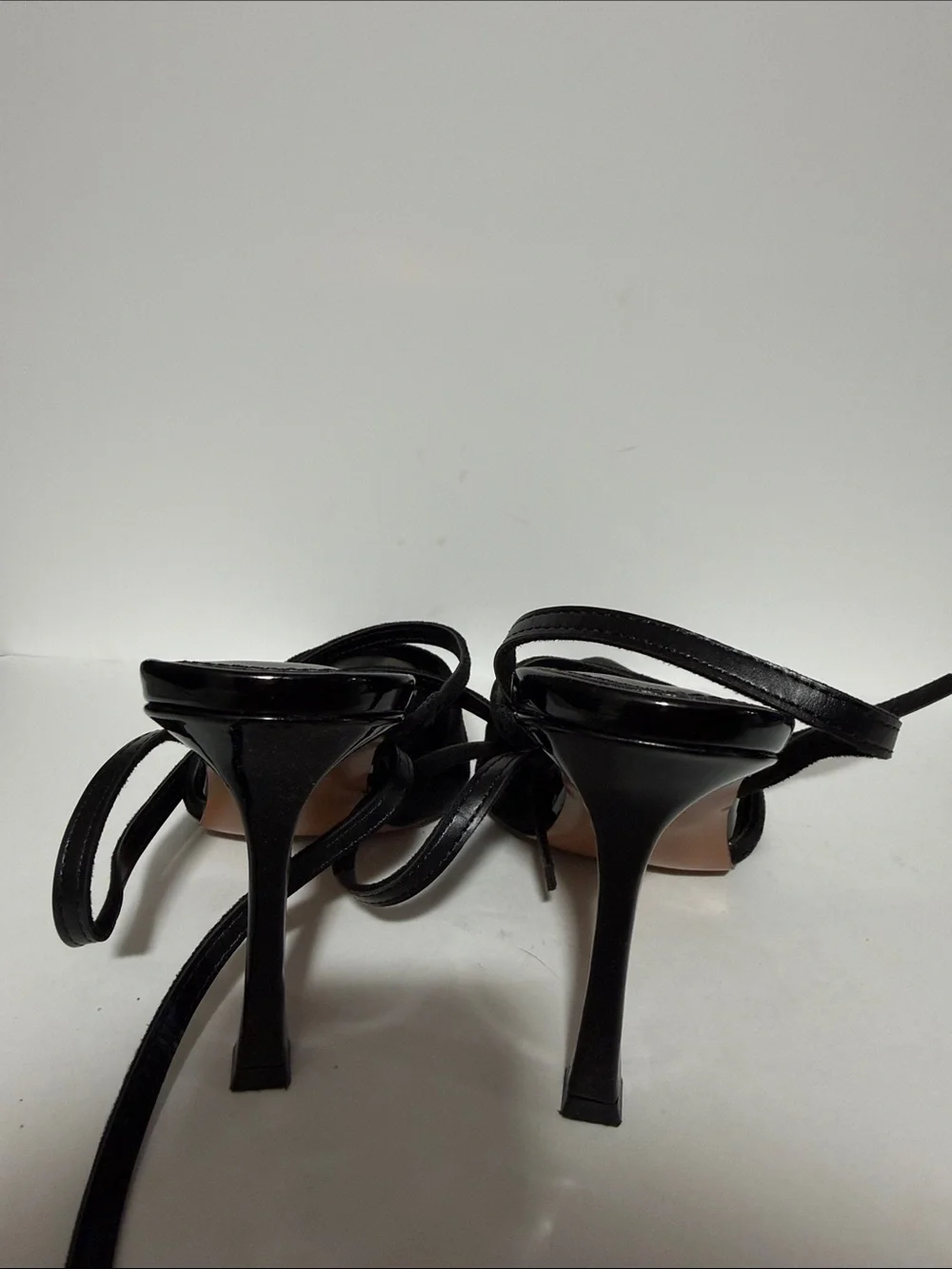 ASOS Black Pointed Toe Lace-Up Heels